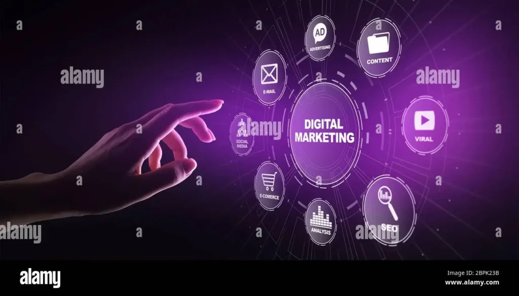 digital marketing online advertising seo sem smm business and internet concept 2bpk23b